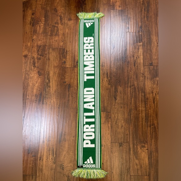 Adidas Portland Timbers Scarf 57" One Size Acrylic MLS Soccer Green Reversible. - Picture 5 of 8